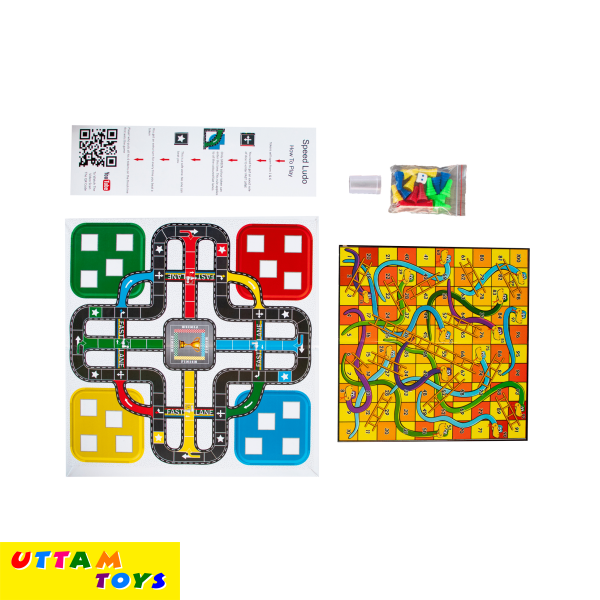 Folks Work 3 in 1 Ludo and Snakes and Ladders Game