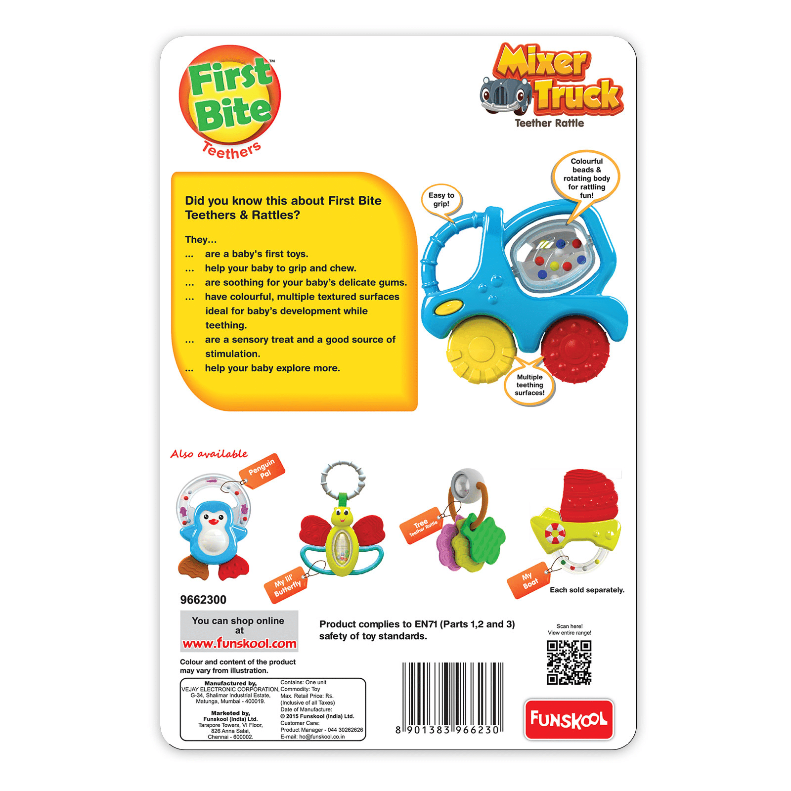 Funskool Giggles Mixer Truck Teether Rattle
