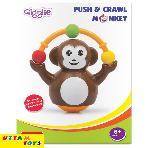 Funskool Giggles Push N Crawl Monkey