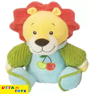 My Baby Excels Lion Plush with embroidered Sweater Light Blue - 32 cm