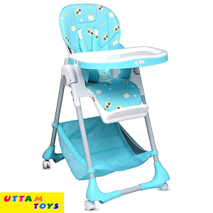 R For Rabbit Marshmallow High Chair - 7 Level Height Adjustment, 3 Recline Modes, Adjustable & Removable Double Meal Tray