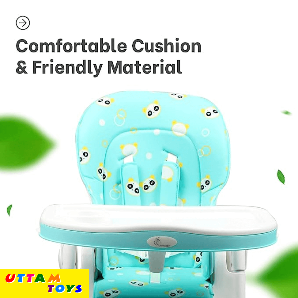 R For Rabbit Marshmallow High Chair - 7 Level Height Adjustment, 3 Recline Modes, Adjustable & Removable Double Meal Tray