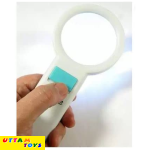 Paliwal Creation® 10 Led Light 5 x Handheld Magnifier Illuminated Magnifying Glass up to 5X Magnification (82mm) Magnifying Glass (White)