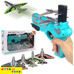 Airplane Launcher Gun One-Click Ejection Model 4 Foam Air crafts Shooting Guns & Darts (Multicolor)