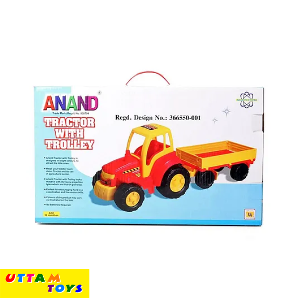 Friction Powered Anand Toy Tractor With Trolley