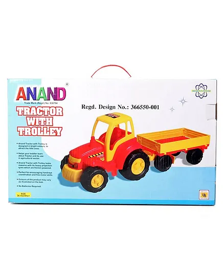 Friction Powered Anand Toy Tractor With Trolley