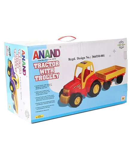 Friction Powered Anand Toy Tractor With Trolley