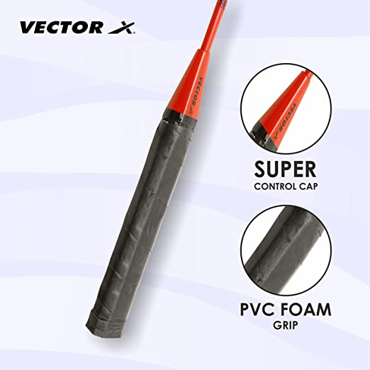 Vector X Aluminum VX-50 Set of 2 Badminton Racquet for Seniors (Multicolor)
