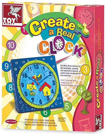 ToyKraft Create A Real Clock (Multicolor)