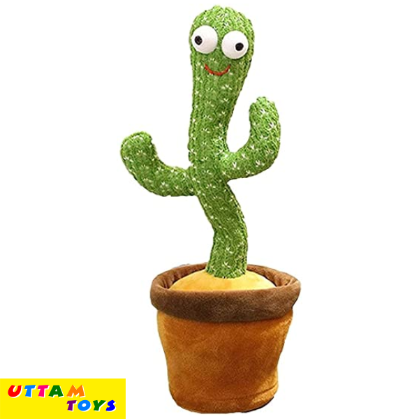 Uttam Toys Dancing Cactus Talking Plush Toy with Singing & Recording Function