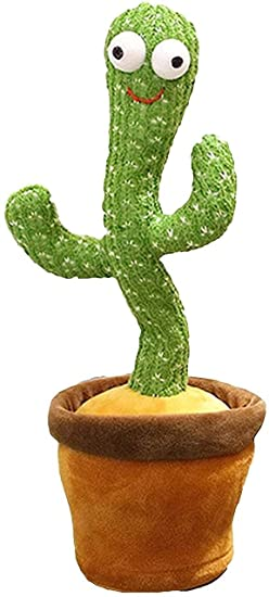 Uttam Toys Dancing Cactus Talking Plush Toy with Singing & Recording Function