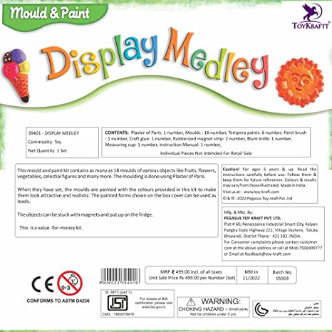 ToyKraft: Mould & Paint Kit - Display Medley for Kids