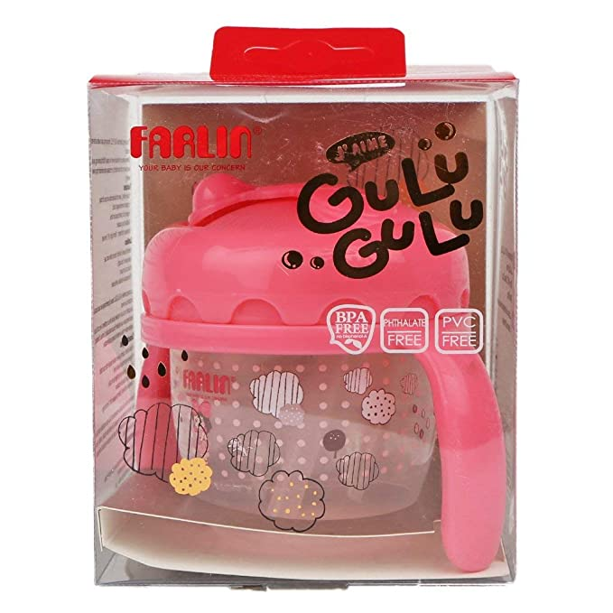 Farlin Gulu Gulu Straw Drinking Cup 120Ml (Pink)