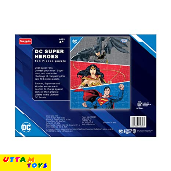 Funskool Play & Learn - DC Superhero Puzzle, 104 Pieces