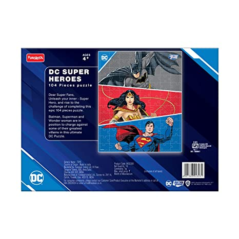 Funskool Play & Learn - DC Superhero Puzzle, 104 Pieces