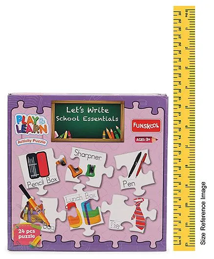 Funskool Let's Write School Essentials Puzzle Purple - 24 Pieces