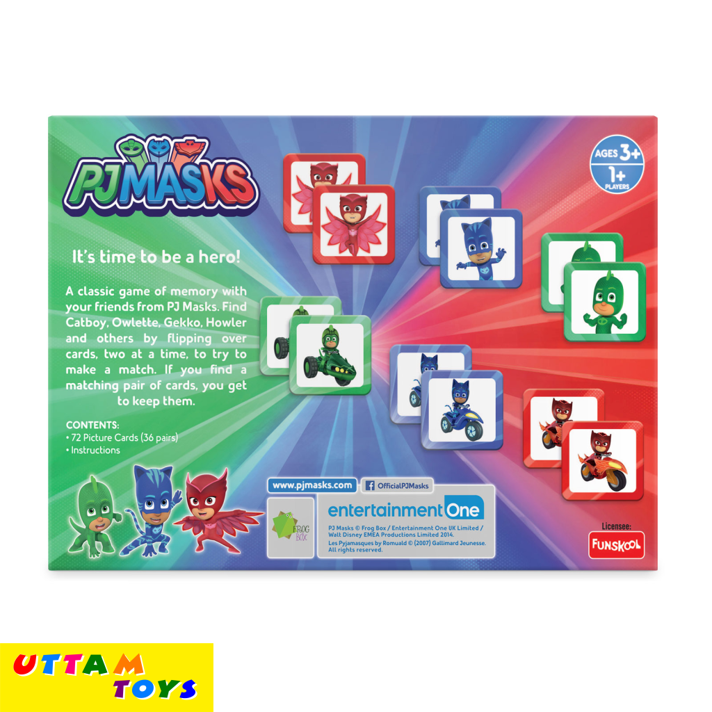 Buy Funskool PJ Masks Memory Game Uttam Toys