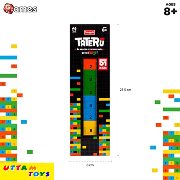 Funskool Games Tateru Hardwood Blocks, Stacking Tower, Strategy Game