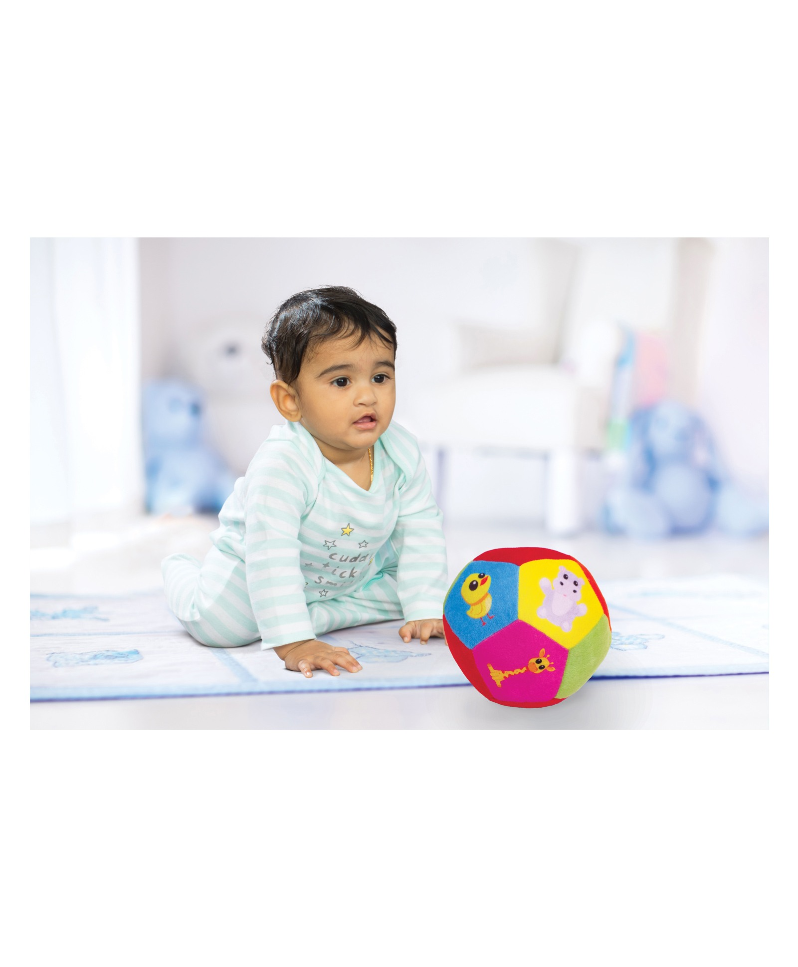 Funskool Giggles Animal Soft Ball Toy Multicolor - Diameter 15 cm