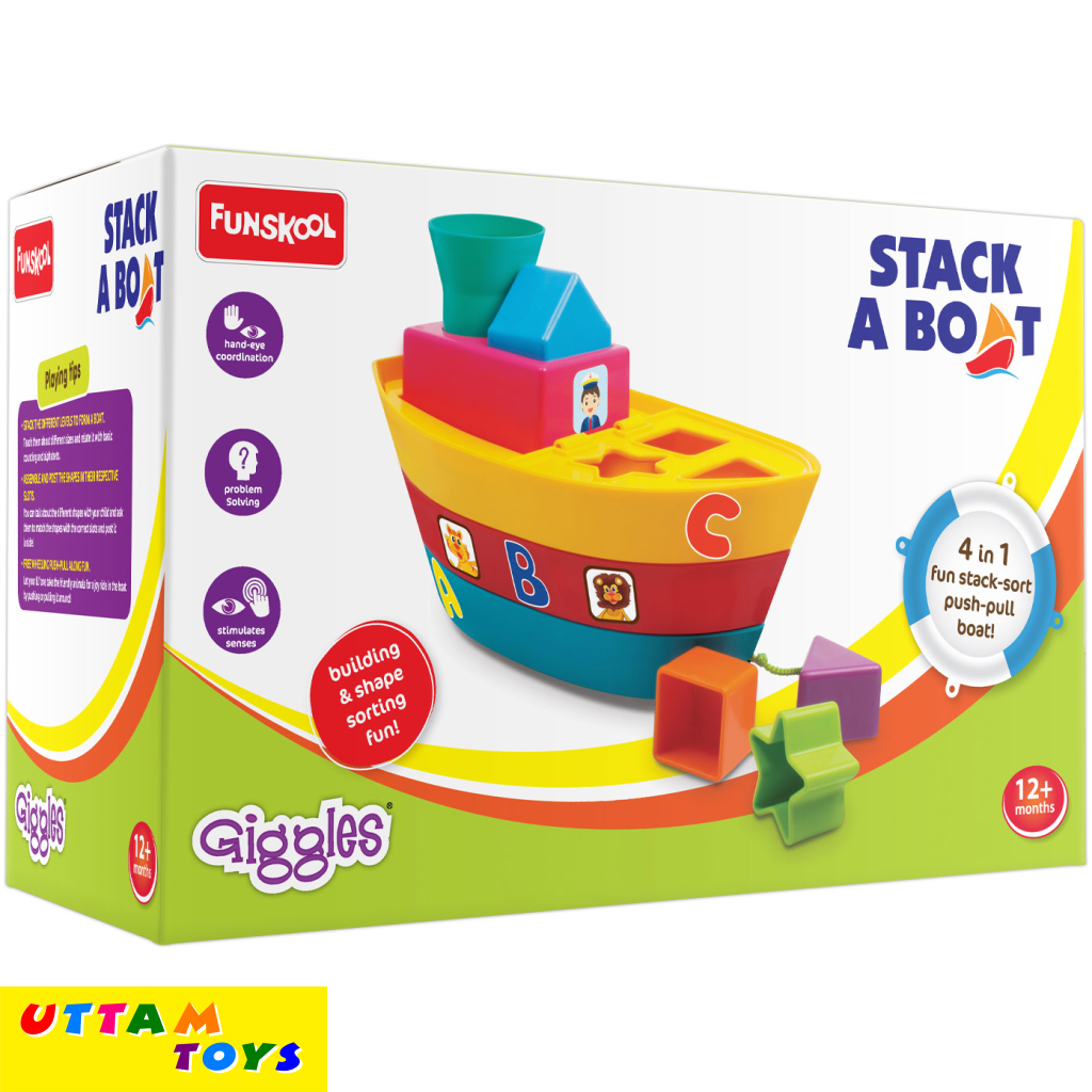 Buy Funskool Giggles Stack A Boat Uttam Toys