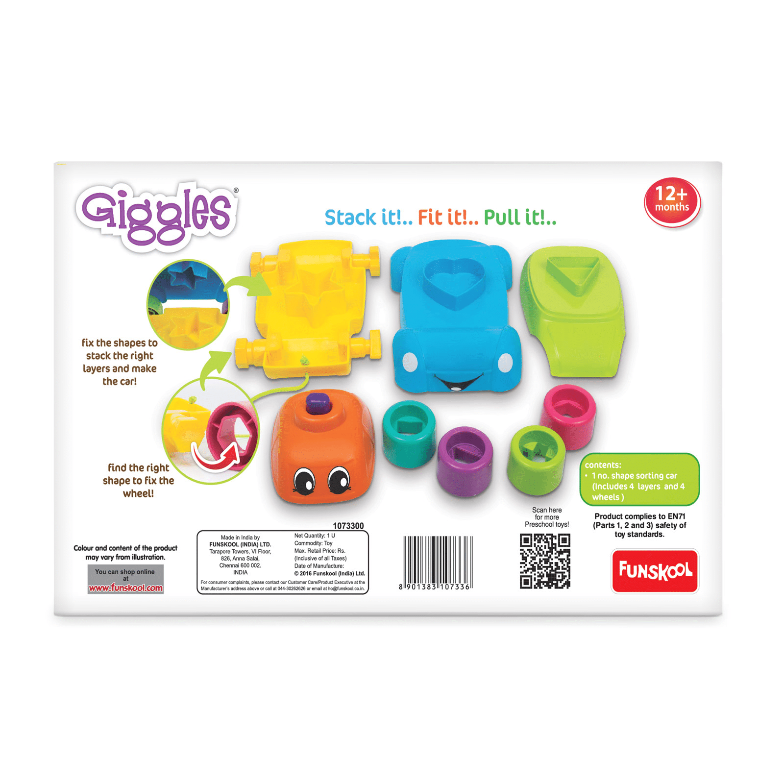 Funskool Giggles Stack A Car