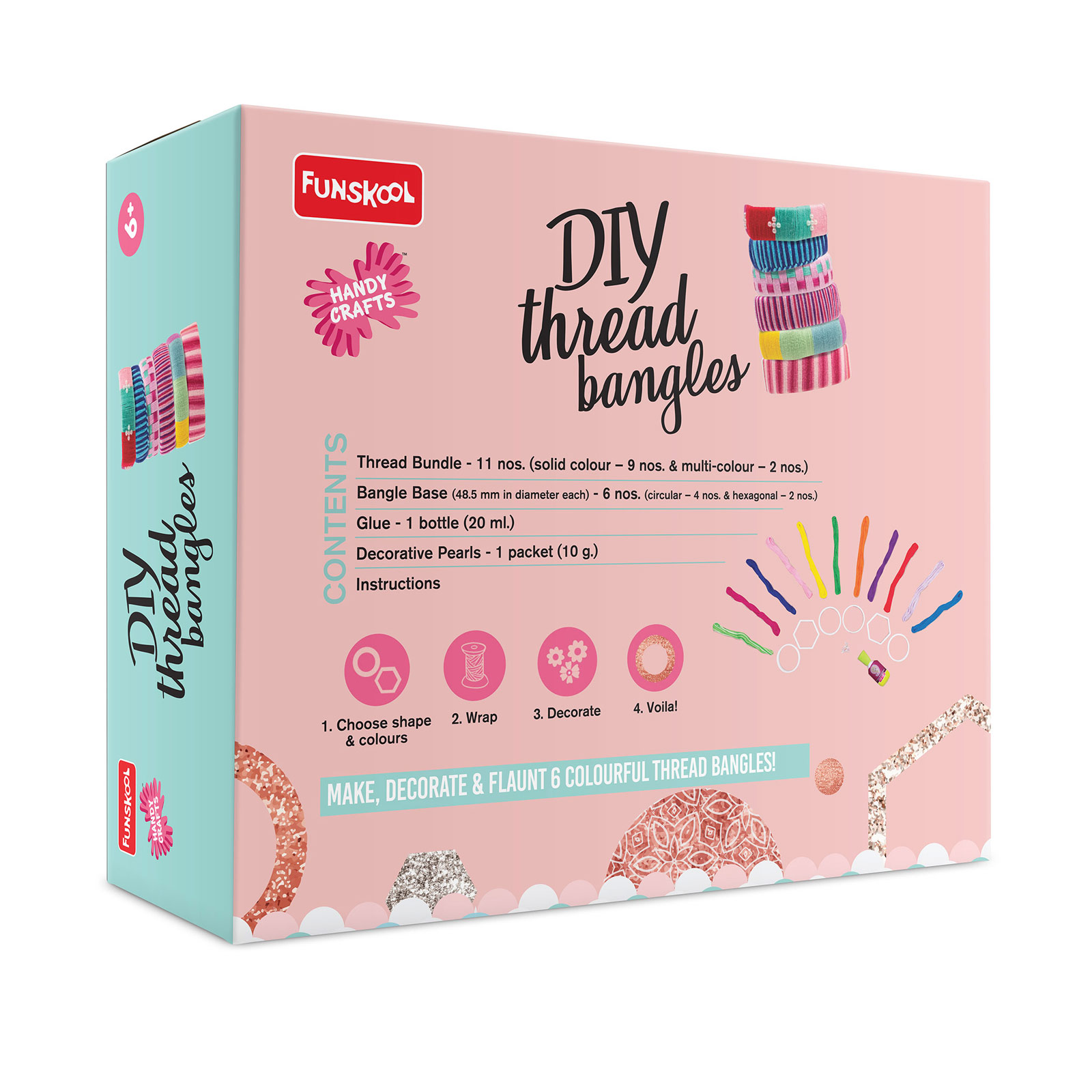 Funskool Handy Crafts Diy Thread Bangles