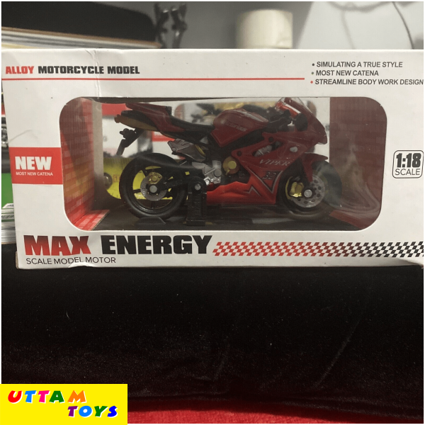 Max Energy Haixing Model - HTM - 1/18 Scale Red Alloy Manifolds