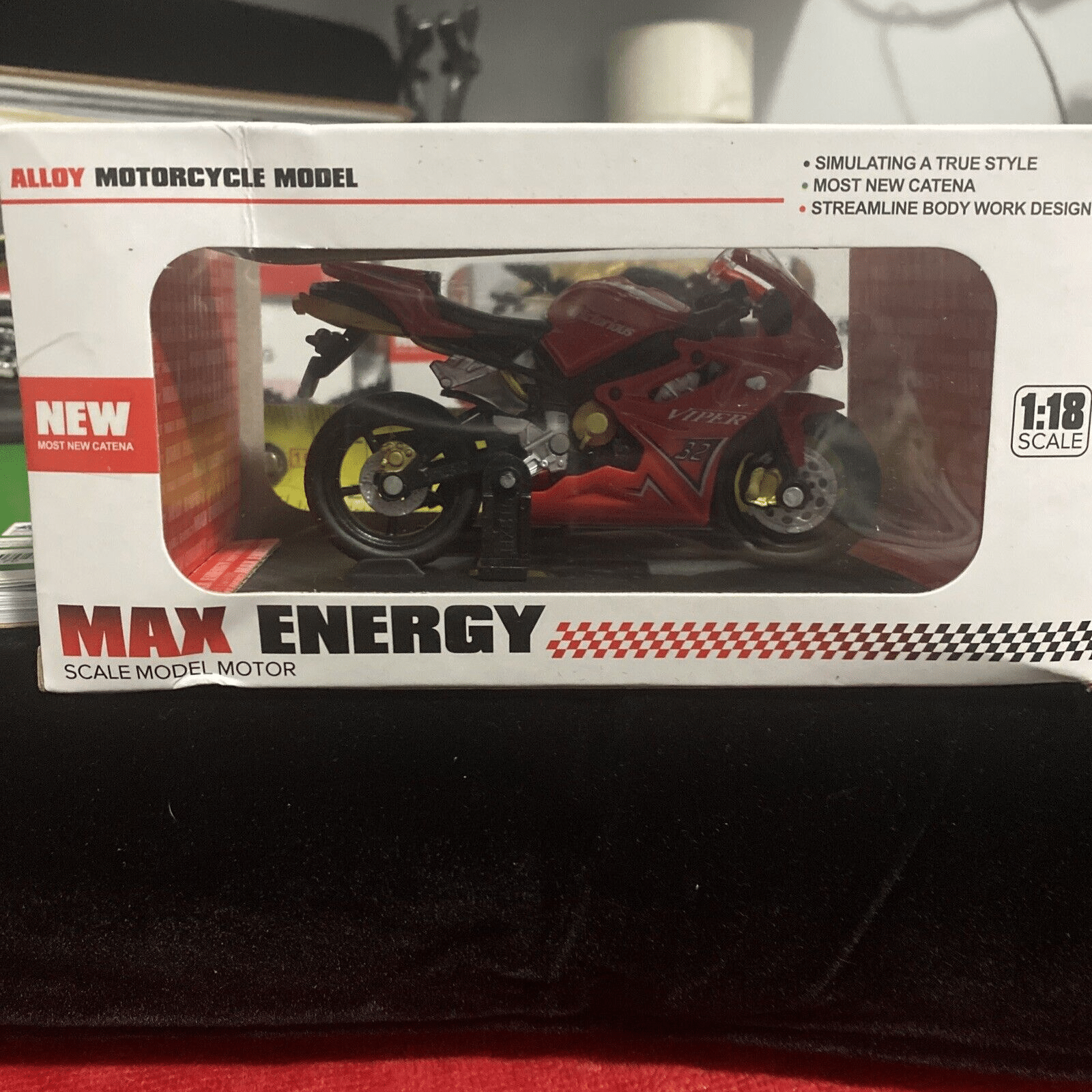 Max Energy Haixing Model - HTM - 1/18 Scale Red Alloy Manifolds