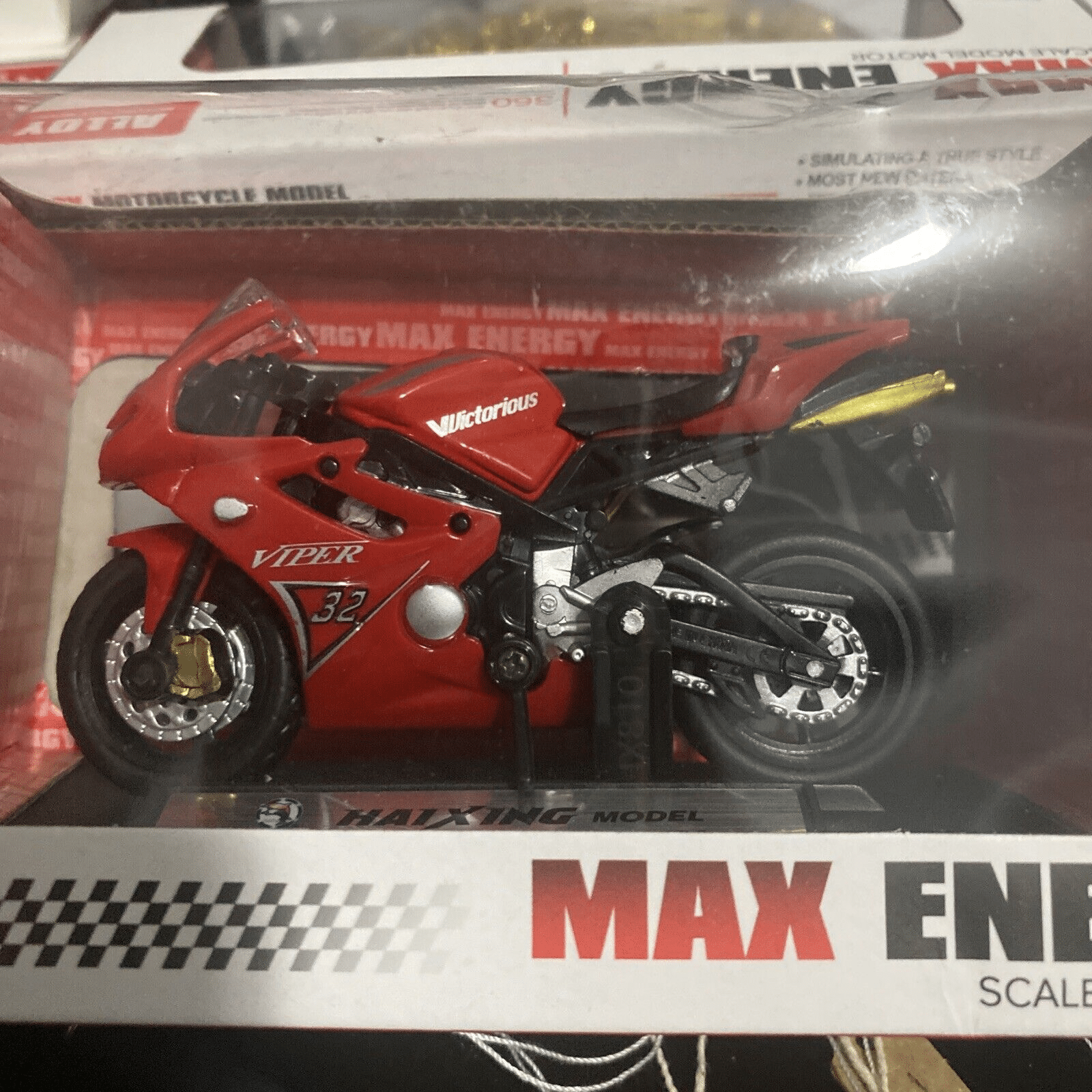 Max Energy Haixing Model - HTM - 1/18 Scale Red Alloy Manifolds