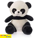 Uttam Toys Soft Lovable Huggable Cute Seating Panda (White,Black)