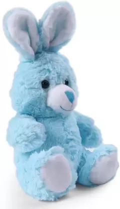 My Baby Excels Cute Smiling Rabbit Plush- Blue - 25 cm