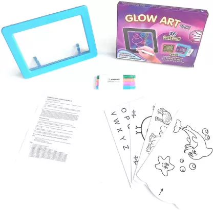 Sirius Toys Glow Art Sonic Neon Effect Drawing Board (Blue)