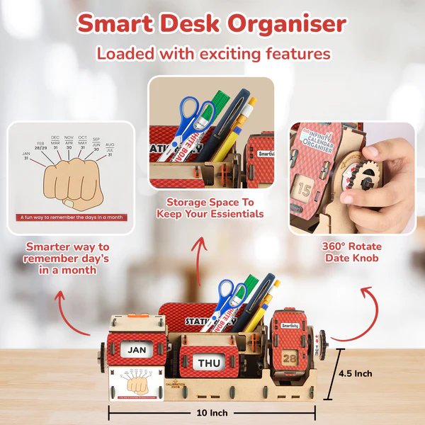 Smartivity Table-Top Infinity Calendar & Stationery Organizer