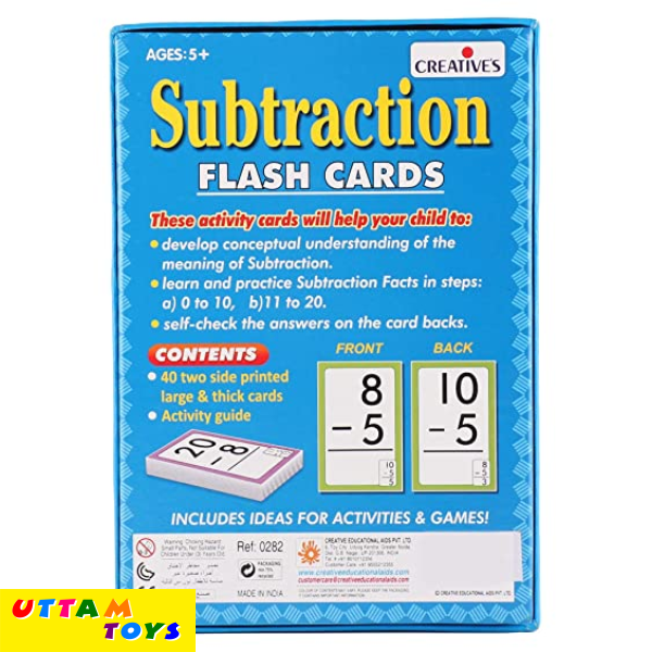 Creative Educational Subtraction - Flash Cards