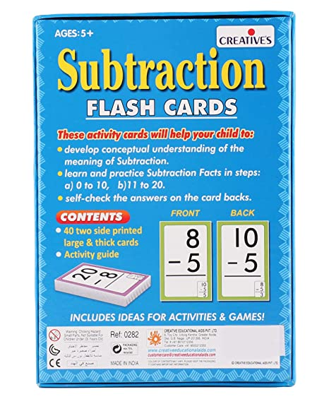 Creative Educational Subtraction - Flash Cards