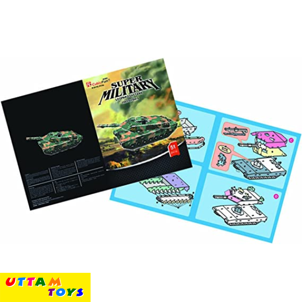 Cubic Fun Super Military Leopard Tank 3D Puzzle - 51 Pieces