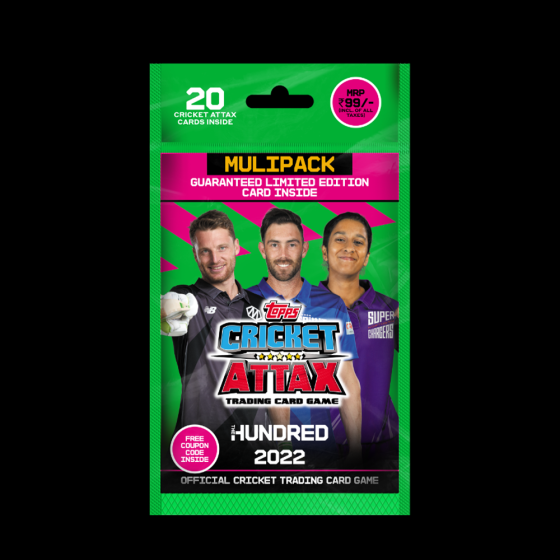 Topps Cricket Attax 2022 - Trading and collectable top card games for families - Multipack