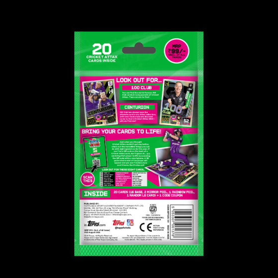 Topps Cricket Attax 2022 - Trading and collectable top card games for families - Multipack