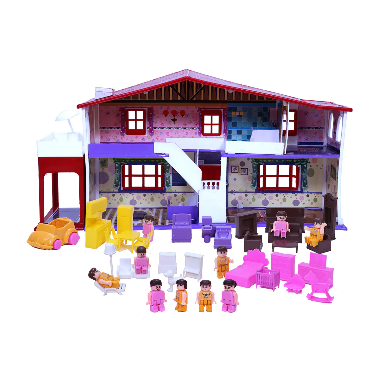 Buy Toyzone My Deluxe Doll House 50pcs Uttam Toys