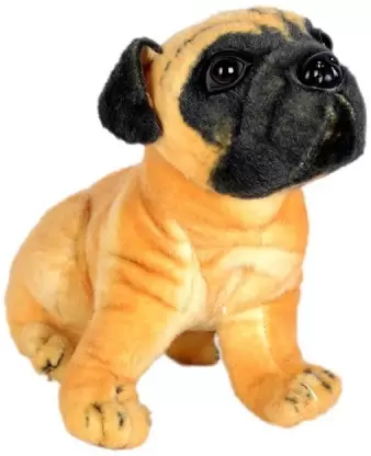 Uttam Toys Soft Toy Pug Dog - 32 cm (Brown)