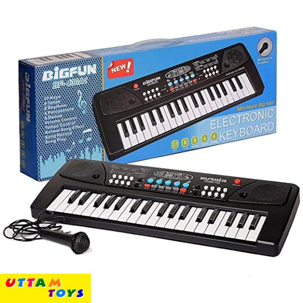 Bigfun BF-430A1 Piano for Kids Whose Ages Above 3 Years | 37 Keys in Keyboard | 8 Tones | 8 Rhythms | 4 Percussions | 6 Demos | Microphone Available | B/O & Mobile Charger Operated