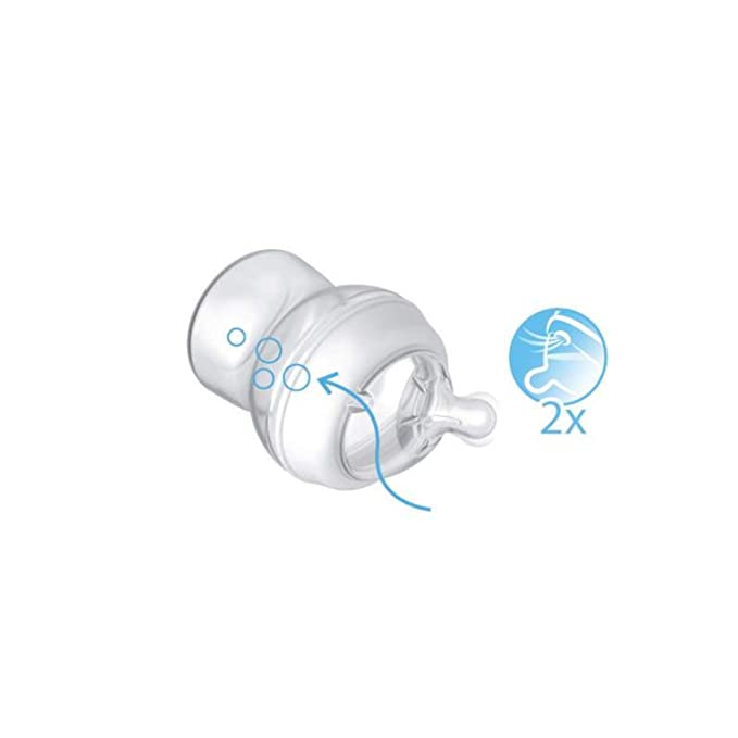 Chicco Natural Feeling Baby Milk Feeding Bottle with Wide Neck, Anti-Colic for Easy Milk Flow, For Babies & Toddlers 6m+, 330ml (Blue)