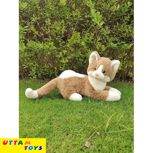 Fun Zoo Soft Plush Stuffed Cute Kitty Cat Toy for Kids Boys Girls (30 cm, Mud Brown)