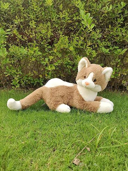 Fun Zoo Soft Plush Stuffed Cute Kitty Cat Toy for Kids Boys Girls (30 cm, Mud Brown)