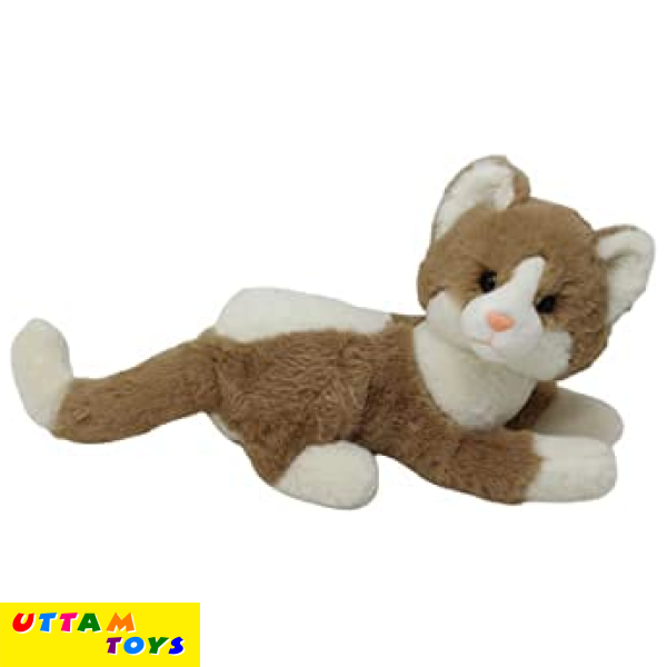 Fun Zoo Soft Plush Stuffed Cute Kitty Cat Toy for Kids Boys Girls (30 cm, Mud Brown)