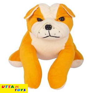 Uttam Toys Marco Supersoft 12 Inch Yellow Bull Dog Small Soft Toy