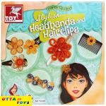 Toy Kraft Paper Quilled Stylish Hairbands And Hair Clips, Multi Color DIY