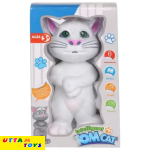 Uttam Toys Intelligent Talking Tom Cat (3 Batteries included ) With Touch Recording 10 Music 10 Story Rhymes(White)