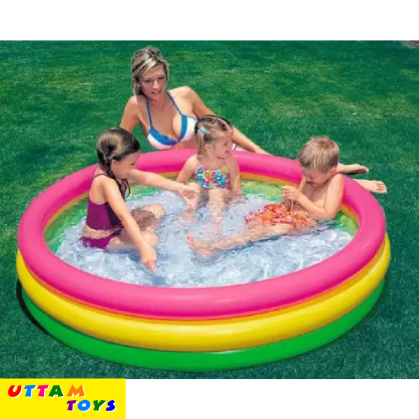 Intex Baby Tub Kids Swimming Pool Inflatable 4 feet 45*10 Relax your child Bath Toy (Multicolor)