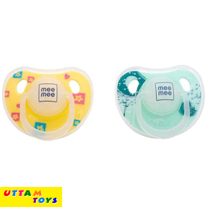 Mee Mee Baby Pacifier (Orthodontic Nipple, Yellow/Green)
